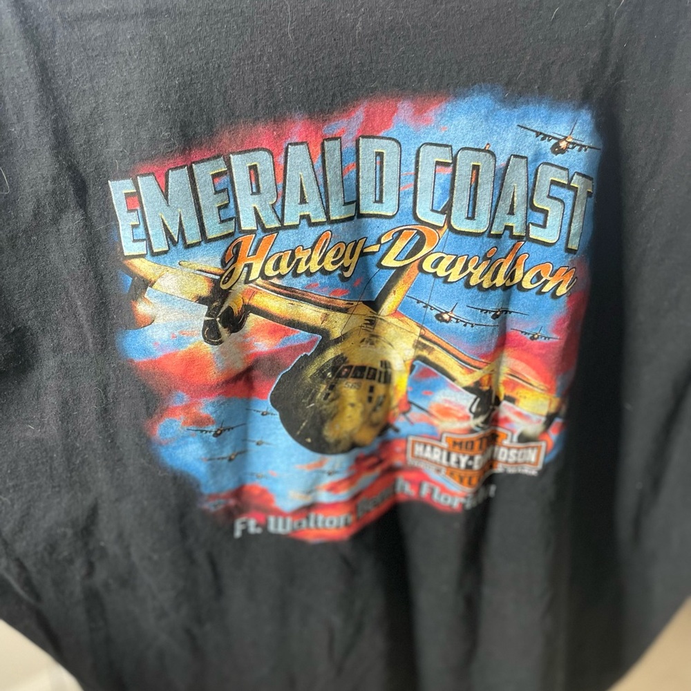 3XL Harley Davidson shirt with AC-130 from Ft Walton HD dealership.